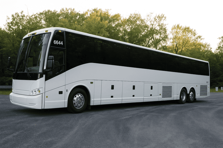 exterior of Minneapolis Coach Bus Service coach bus