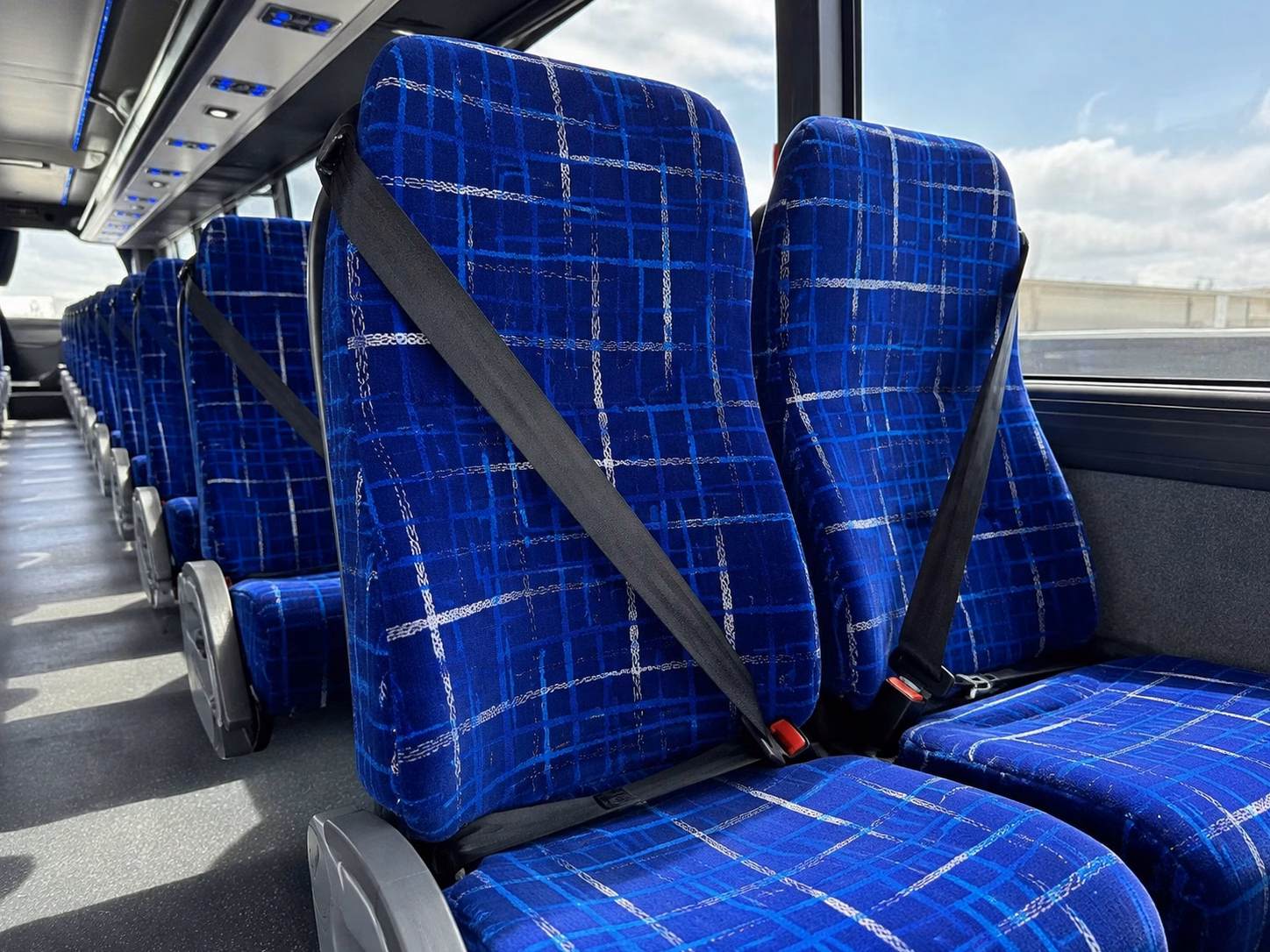 56 passenger charter bus interior