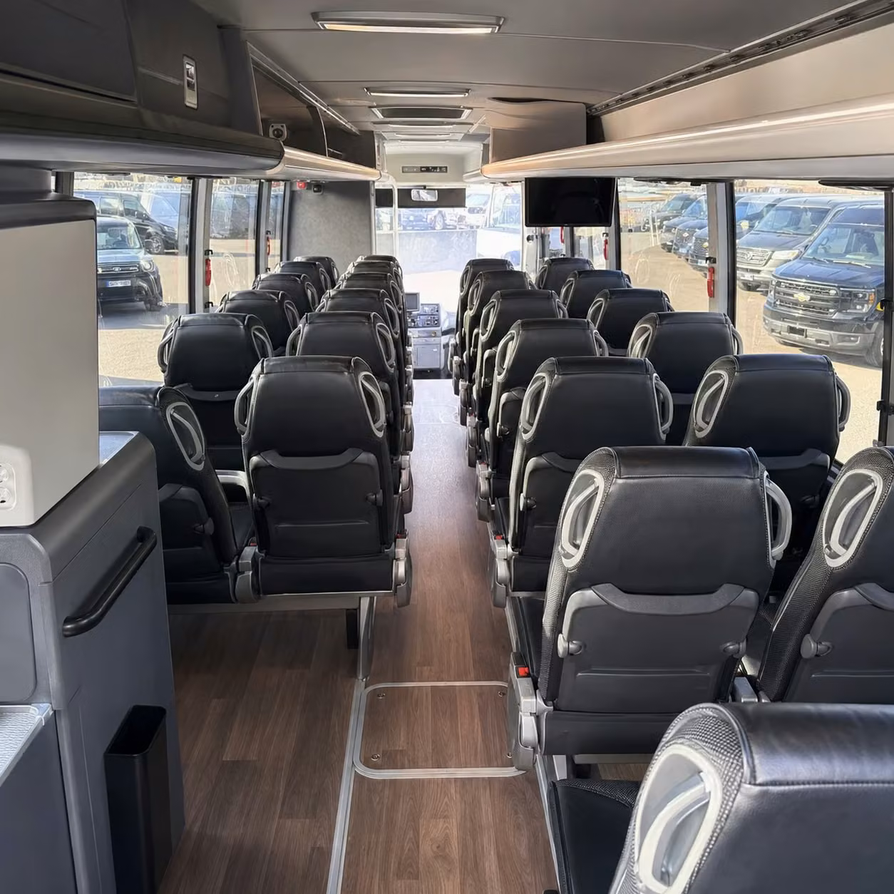 minneapolis charter bus rental inside