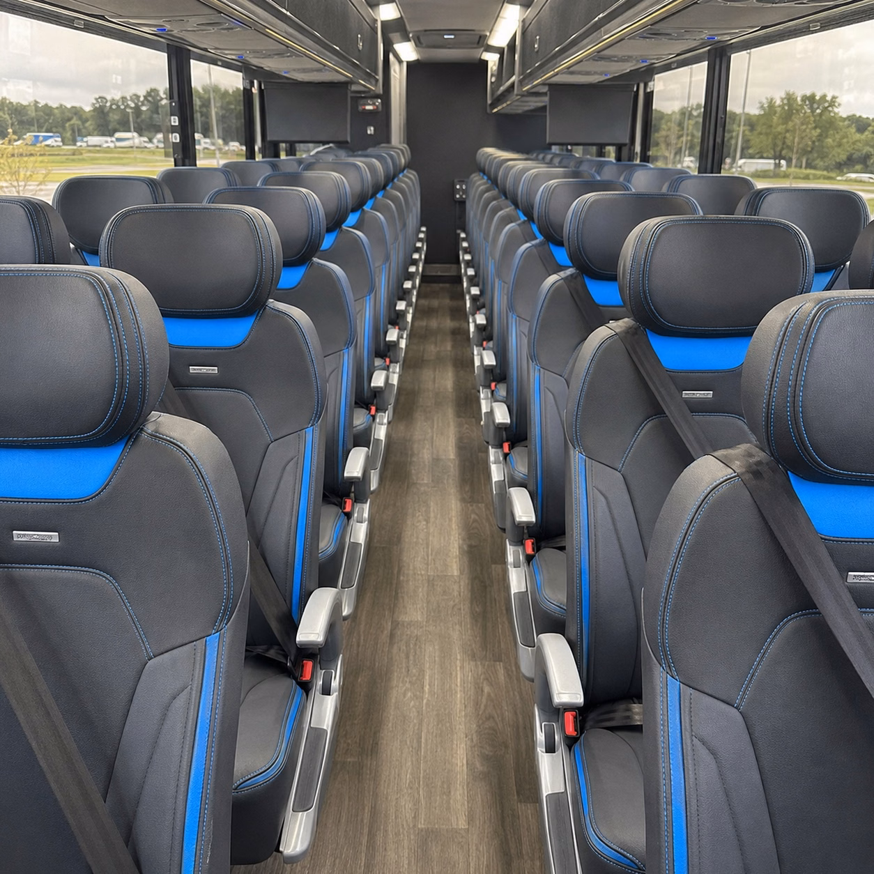 minneapolis charter bus rental interior